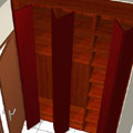 Harmónika ajtós előszoba szekrény 3D terve